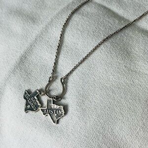 James Avery Double Charm Necklace - Silver Tone